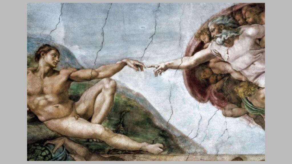 نقاشی آفرینش آدم